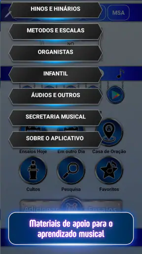Relatório de Ensaios + Hinário screenshot