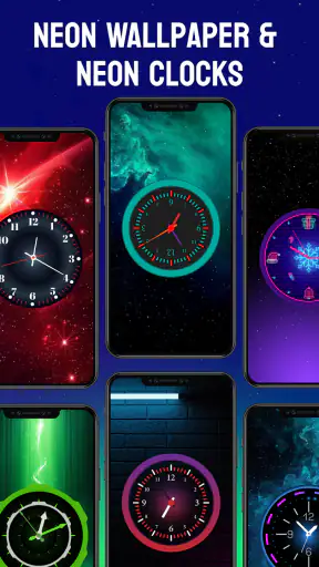 Relógio digital de neon screenshot