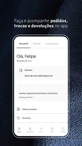 Reserva: loja de roupa online screenshot