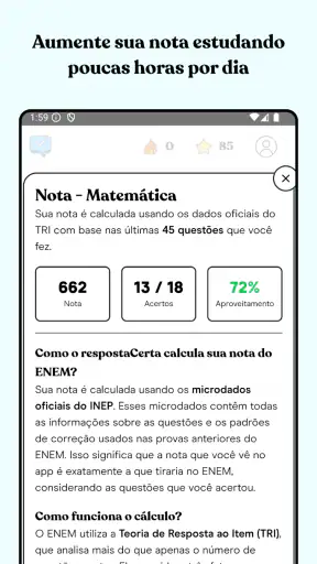 respostaCerta: Questões ENEM screenshot