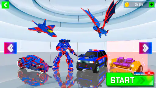 Robot Transform War Car Games screenshot