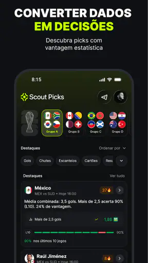 Scout Picks: Aposte com dados screenshot