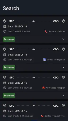 Seats.aero screenshot