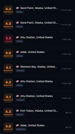 Seismo - Alertas de Terremotos screenshot