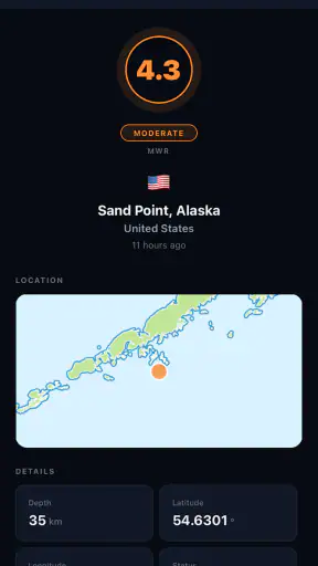 Seismo - Alertas de Terremotos screenshot