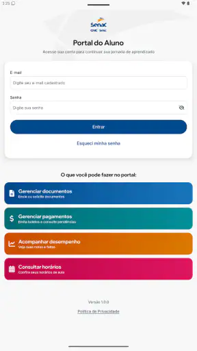 Senac Portal Aluno screenshot