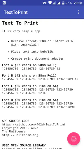 SHARE to PRINT.Intent screenshot