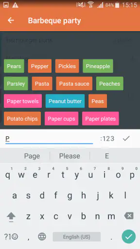 Shopping List - Buy Me a Pie! screenshot