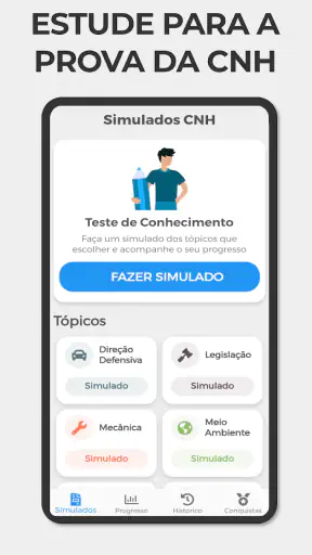 Simulado CNH e Detran 2025 screenshot