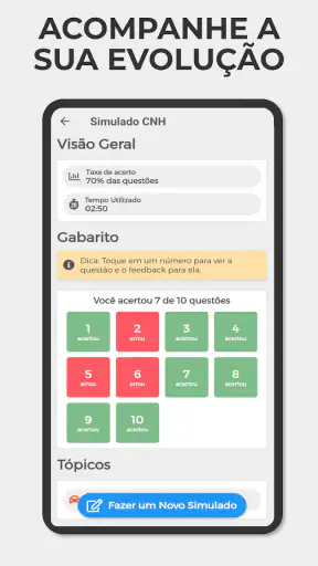 Simulado CNH e Detran 2025 screenshot
