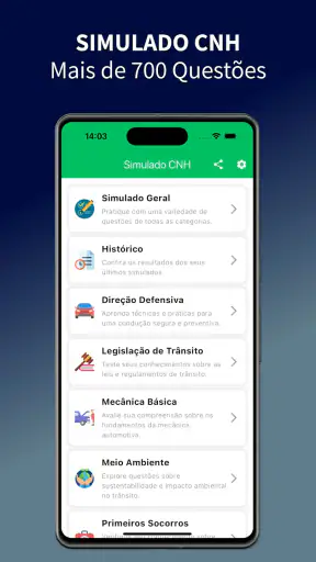 Simulado CNH: Prova 2026 screenshot