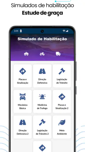 Simulado de Habilitação screenshot