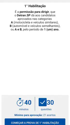 Simulado Detran-SP screenshot