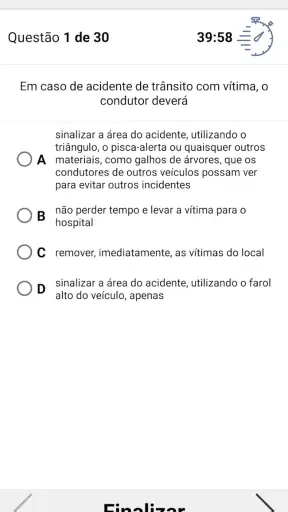 Simulado Detran-SP screenshot