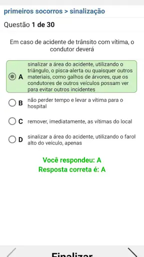 Simulado Detran-SP screenshot