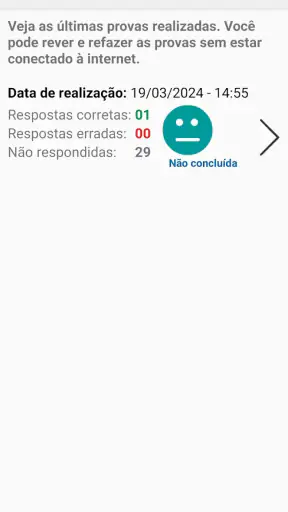 Simulado Detran-SP screenshot