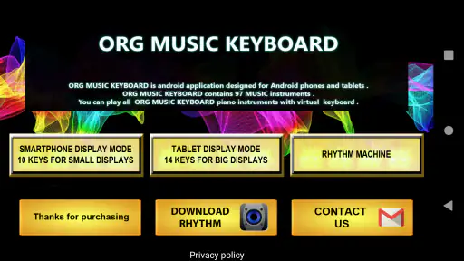Simulador Teclado Musical ORG screenshot