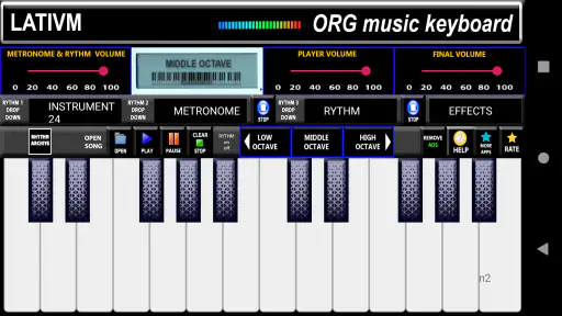 Simulador Teclado Musical ORG screenshot
