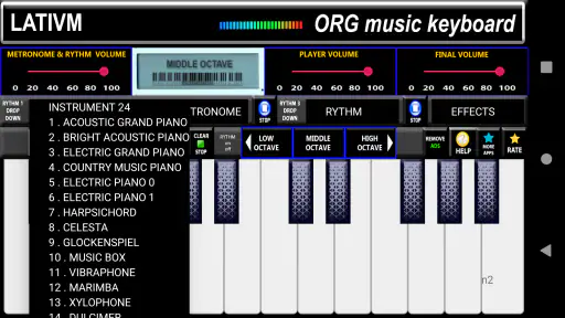 Simulador Teclado Musical ORG screenshot