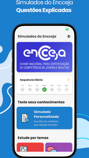 Simulados do Encceja 2026 screenshot