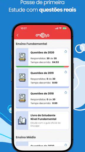 Simulados do Encceja 2026 screenshot