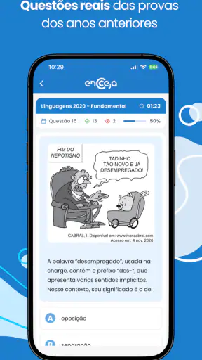 Simulados do Encceja 2026 screenshot