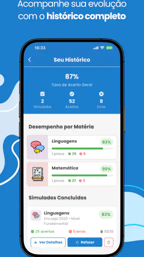 Simulados do Encceja 2026 screenshot