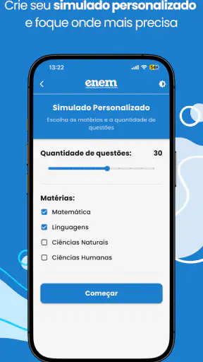 Simulados do Enem 2026 screenshot