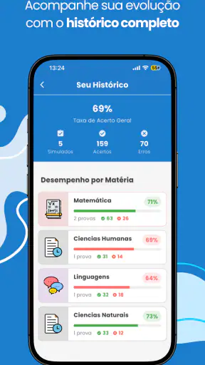 Simulados do Enem 2026 screenshot