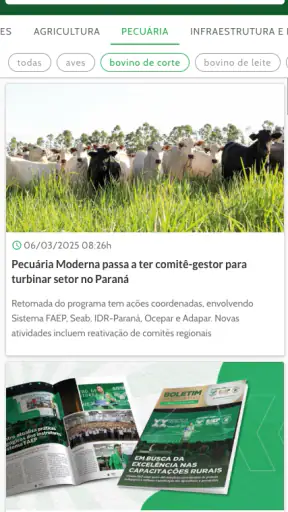 Sistema FAEP (Paraná) screenshot