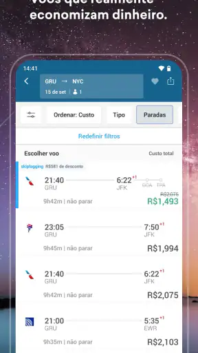 Skiplagged, Vôos e Hotéis screenshot