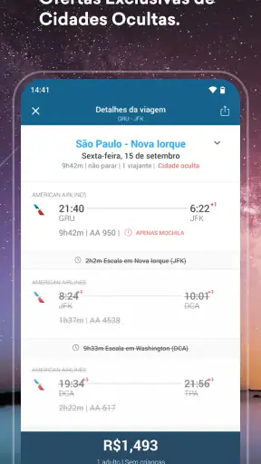 Skiplagged, Vôos e Hotéis screenshot
