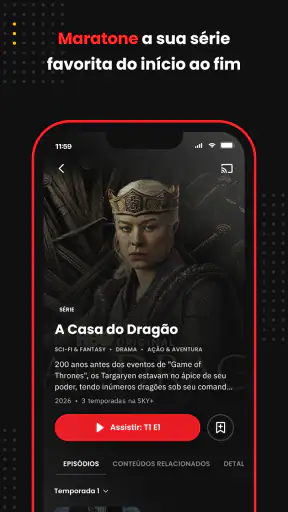 Sky+: TV+Streaming num só app screenshot