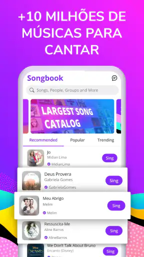 Smule: Karaoke & Grave Músicas screenshot