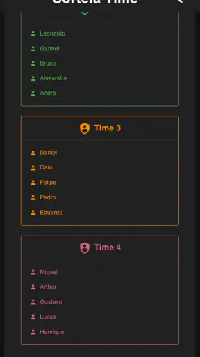 Sorteia Time screenshot