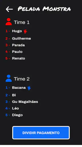 Sorteia Times - Pelada Monstra screenshot