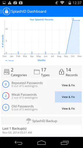 SplashID Password Manager screenshot