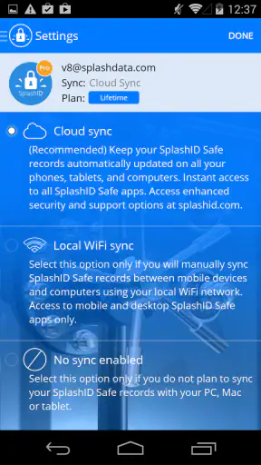 SplashID Password Manager screenshot