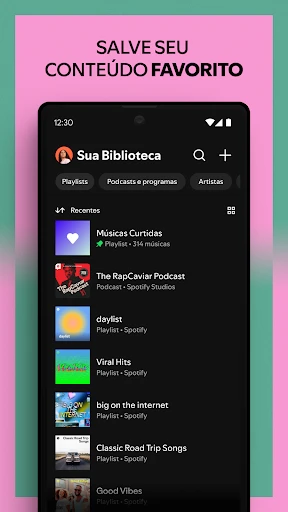 Spotify: música e podcasts screenshot