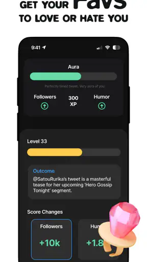 status - sims but social media screenshot