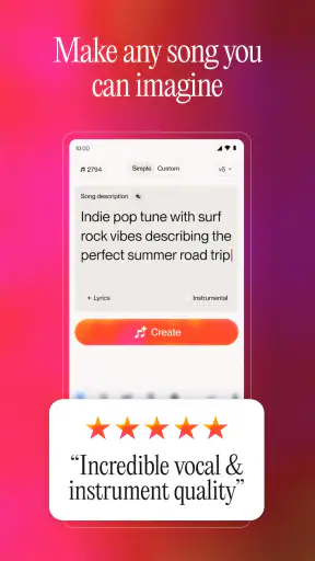 Suno - Criar Música com IA screenshot