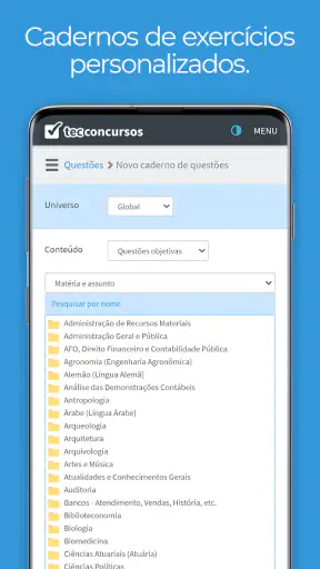 Tec Concursos screenshot