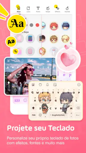 Teclado Emoji Facemoji & Fonts screenshot