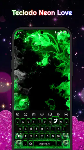 Teclado - Tema Amor Neon screenshot