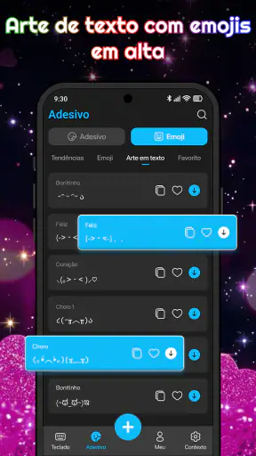 Teclado - Tema Amor Neon screenshot