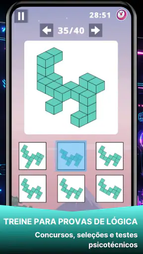 Teste de QI: Raciocínio Lógico screenshot