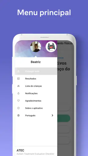 Teste de sinais de autismo screenshot