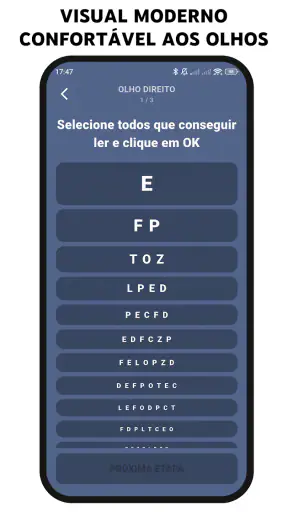 Testes de Visão screenshot