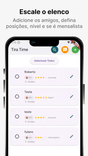 Tira Time: Sorteio de times screenshot