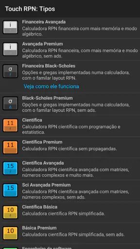 Touch RPN Calculadora screenshot